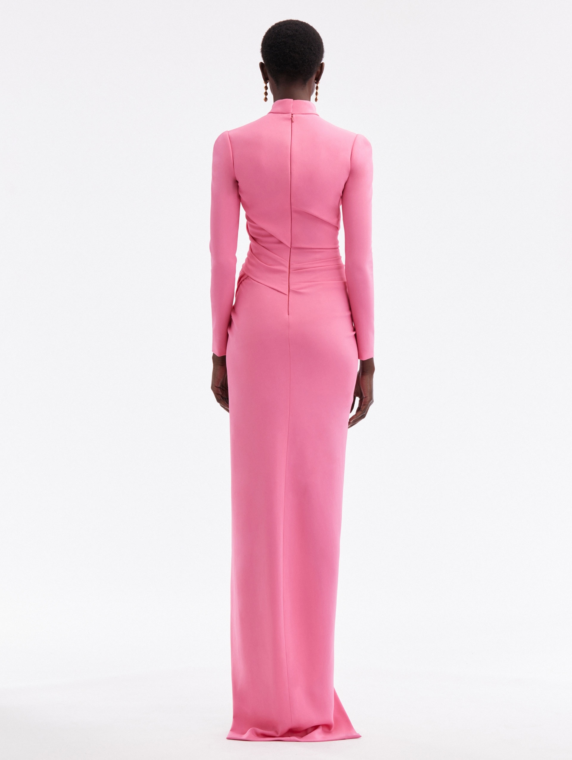 DRAPED FRONT CADY GOWN - 2
