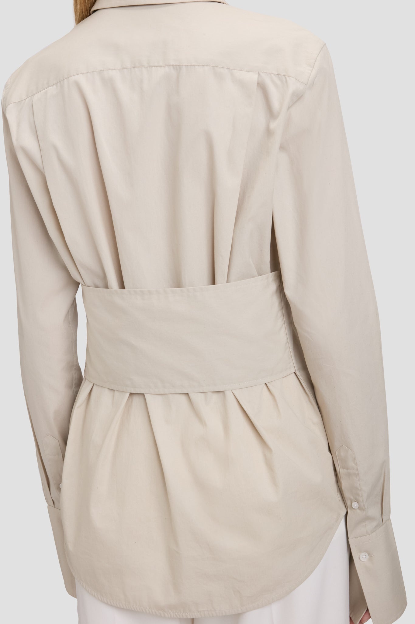 Tab Detail Shirt In Pumice - 4