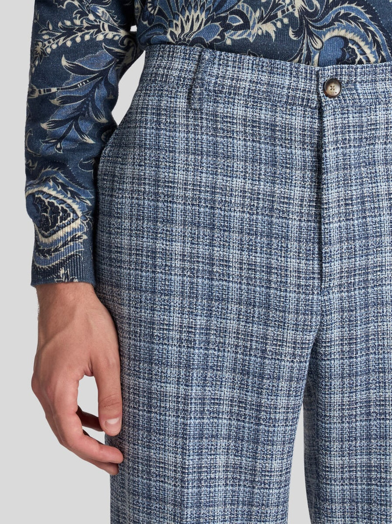 Etro CHECK WOOL-BLEND TROUSERS outlook