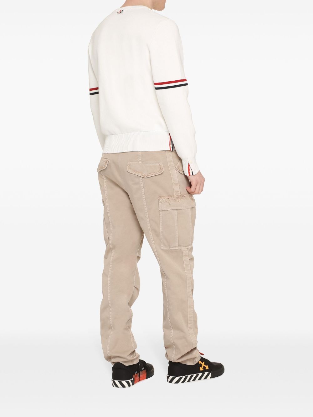 Milano stitch stripe armband jumper - 3