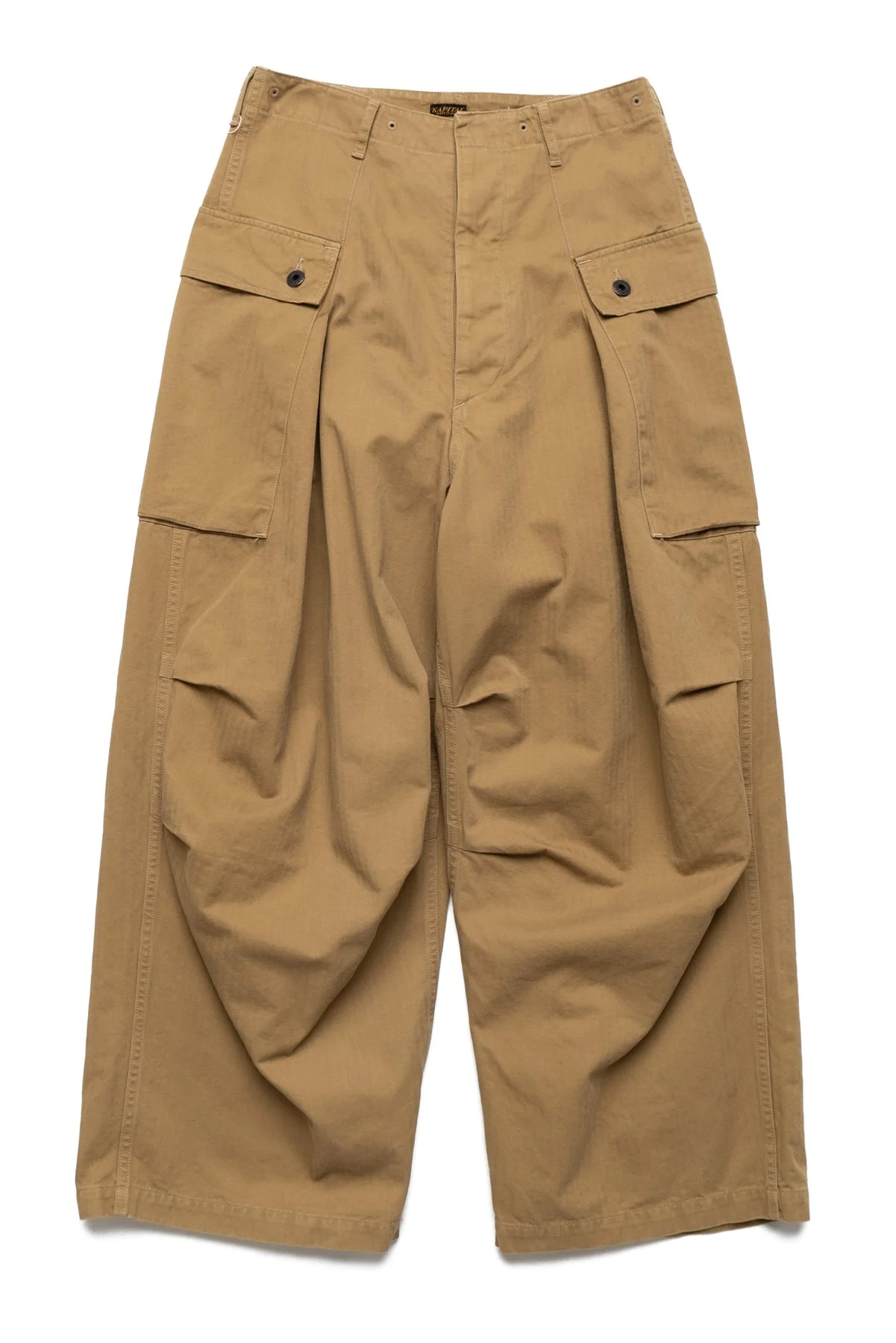 Herringbone JUMBO MONKEY Pants - Camel - 1