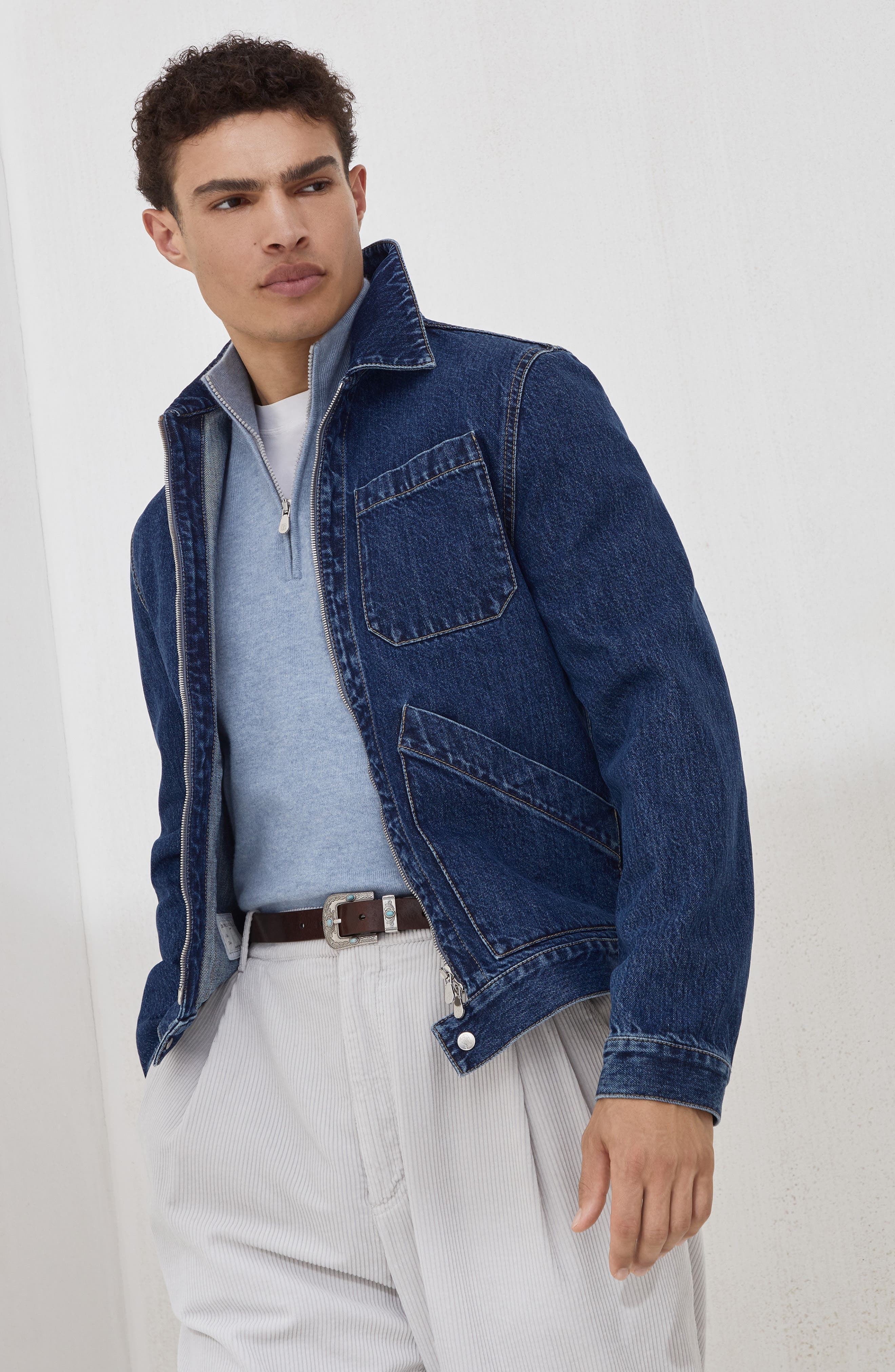 Brunello Cucinelli Cashmere sweater in Denim at Nordstrom - 5