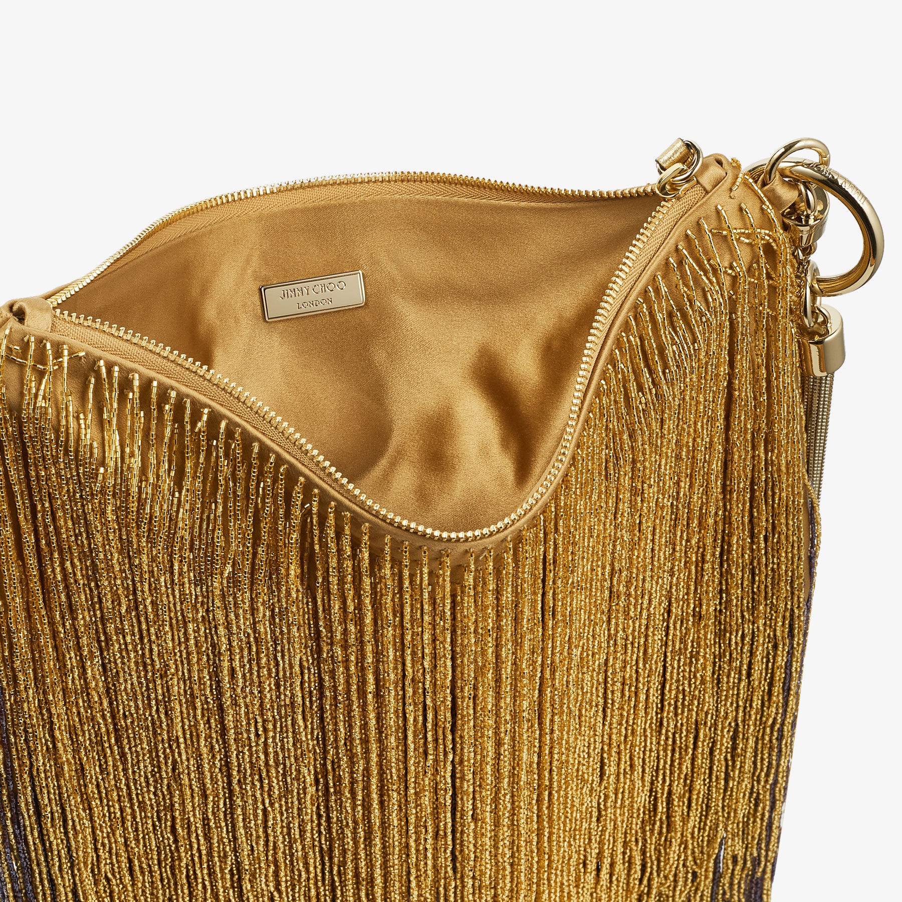 Callie Shoulder
Sunflower Satin Shoulder Bag with Crystal Fringe - 4