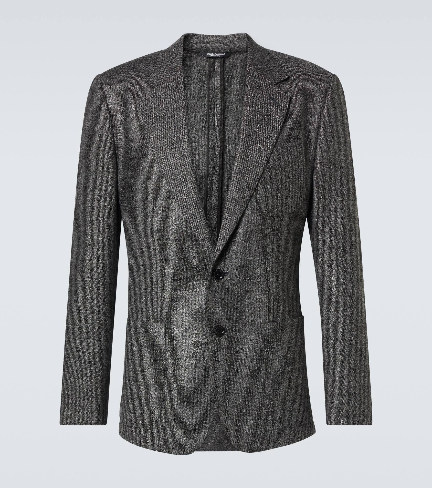 Wool-blend suit jacket - 1