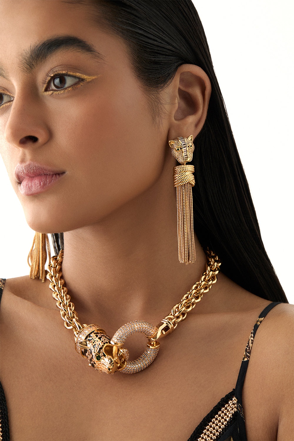 FIERCE FOLKLORE BASTET TASSEL EARRINGS - 3