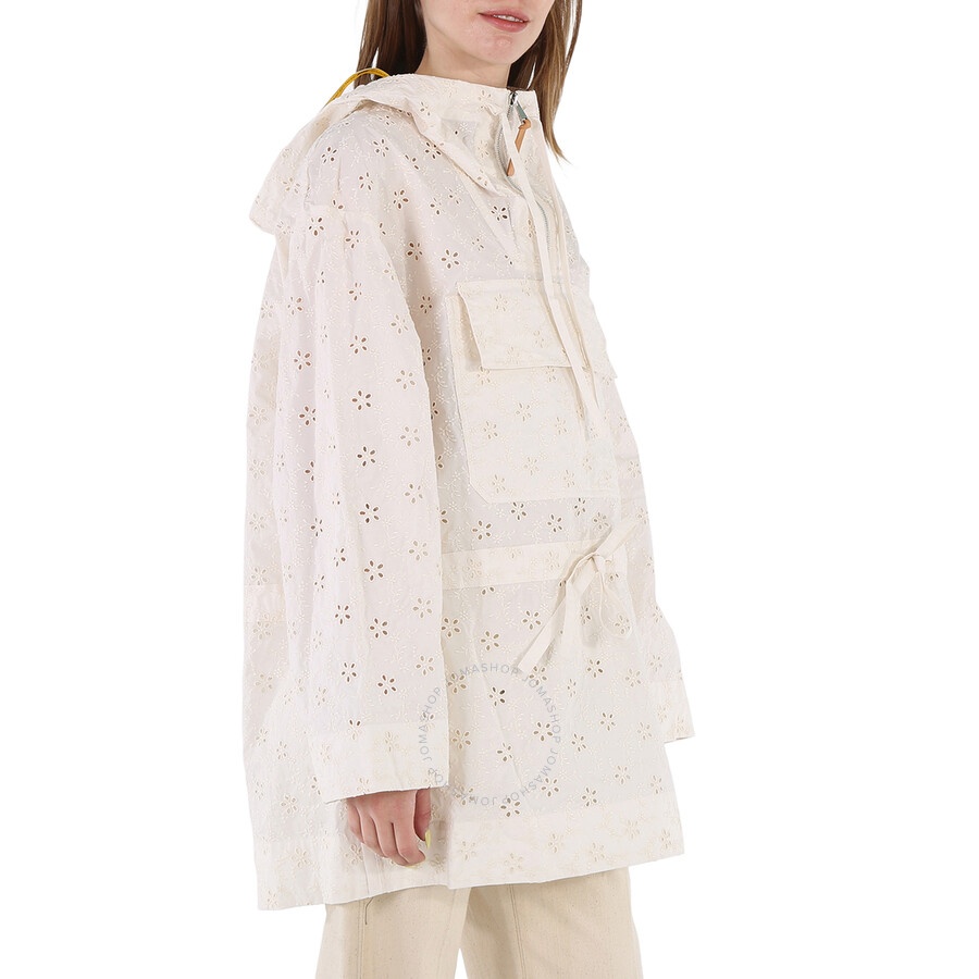 Moncler Ladies Natural Asnen Broderie Anglaise Jacket - 4