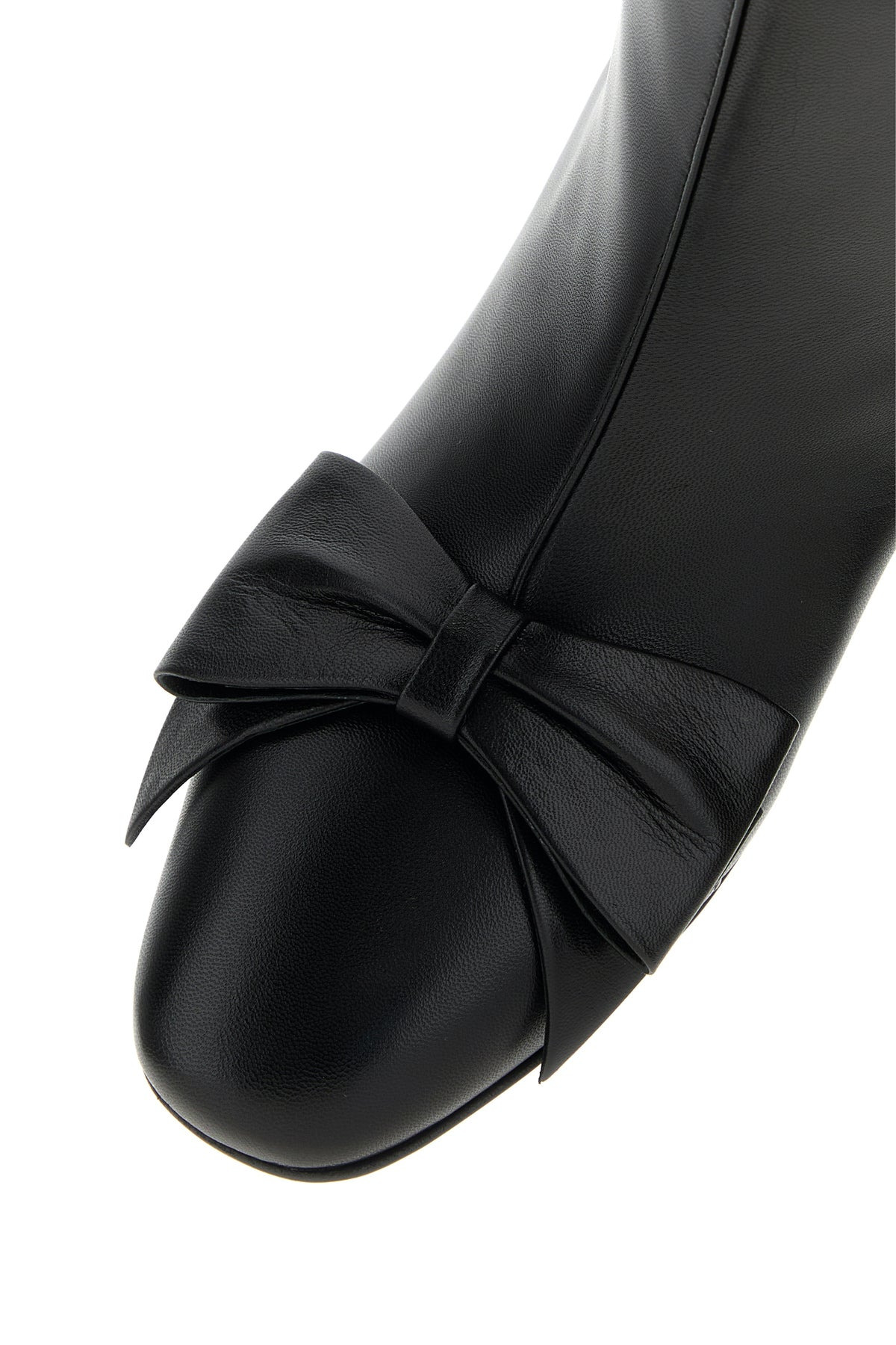 Black leather Bowow ankle boots - 4