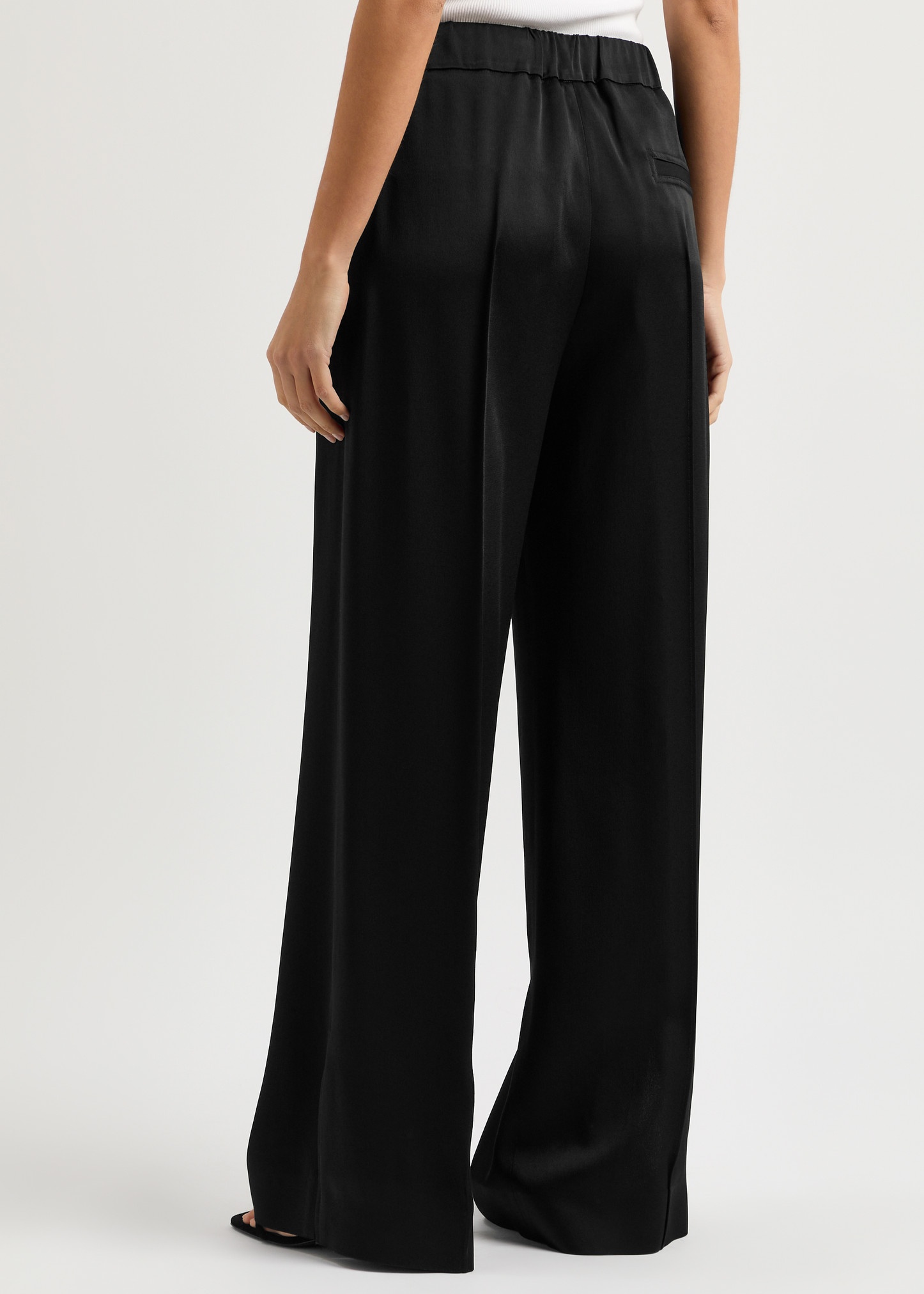 Wide-leg satin trousers - 3