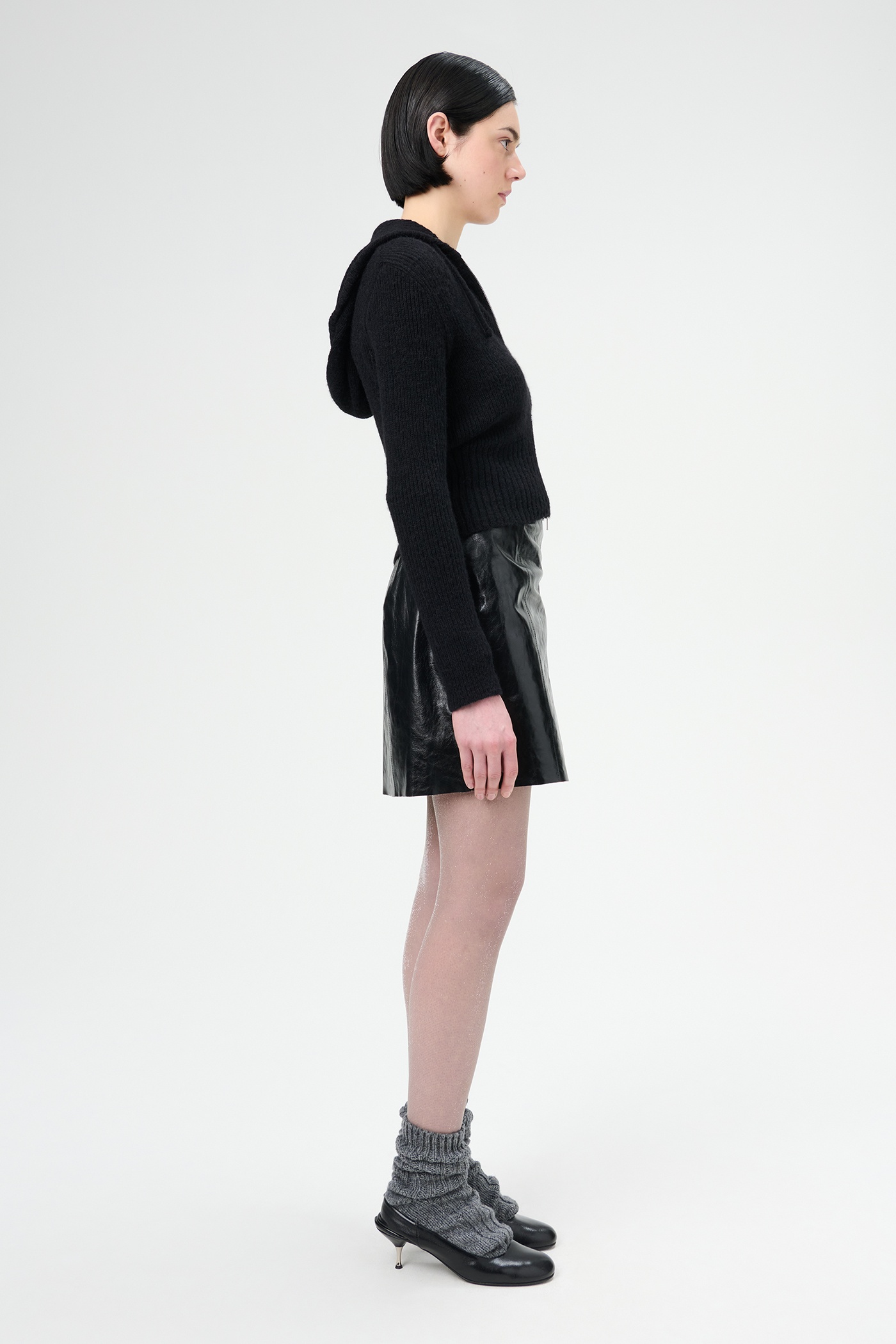 Short Sarong True Dye Black Leather - 4