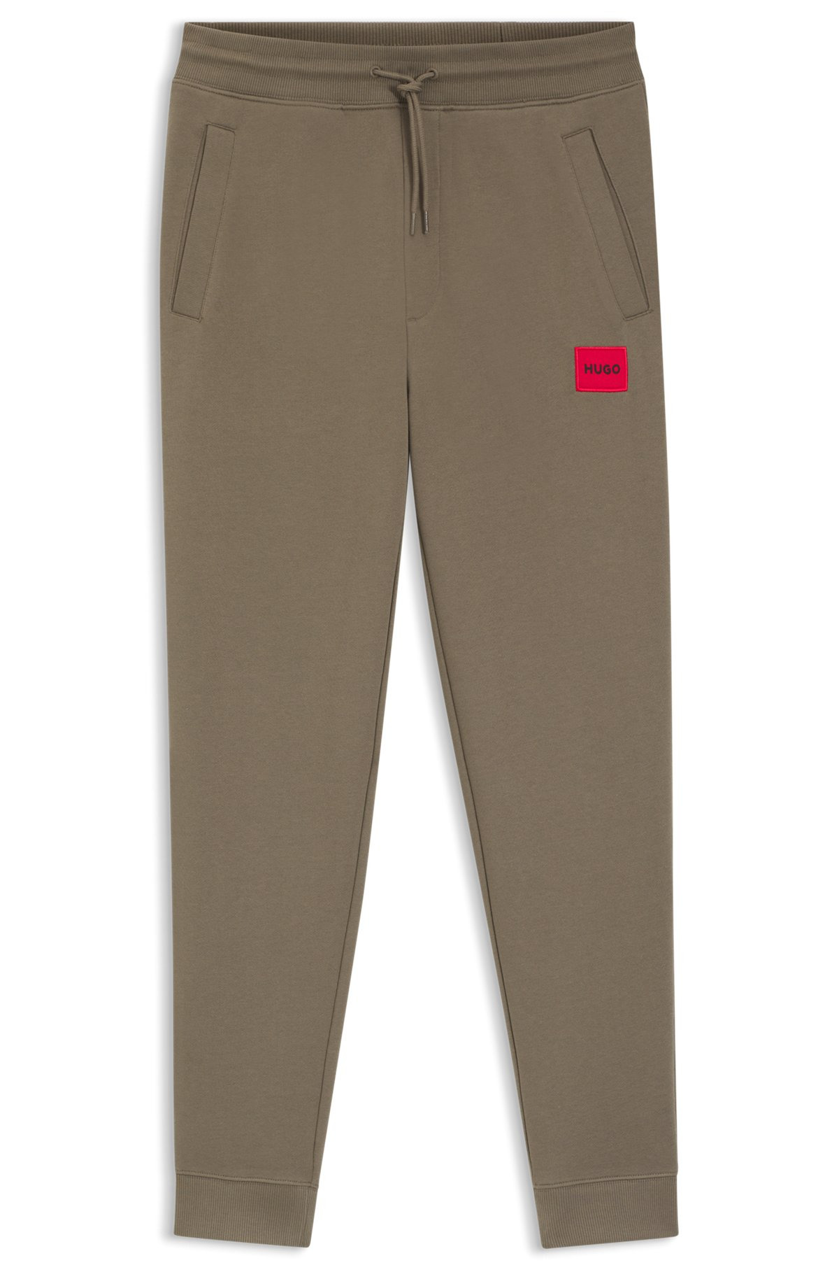 COTTON-TERRY TRACKSUIT BOTTOMS WITH LOGO LABEL - 1
