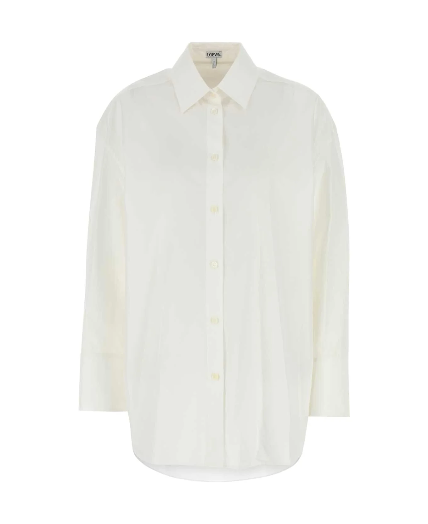 White Poplin Oversize Shirt - 1