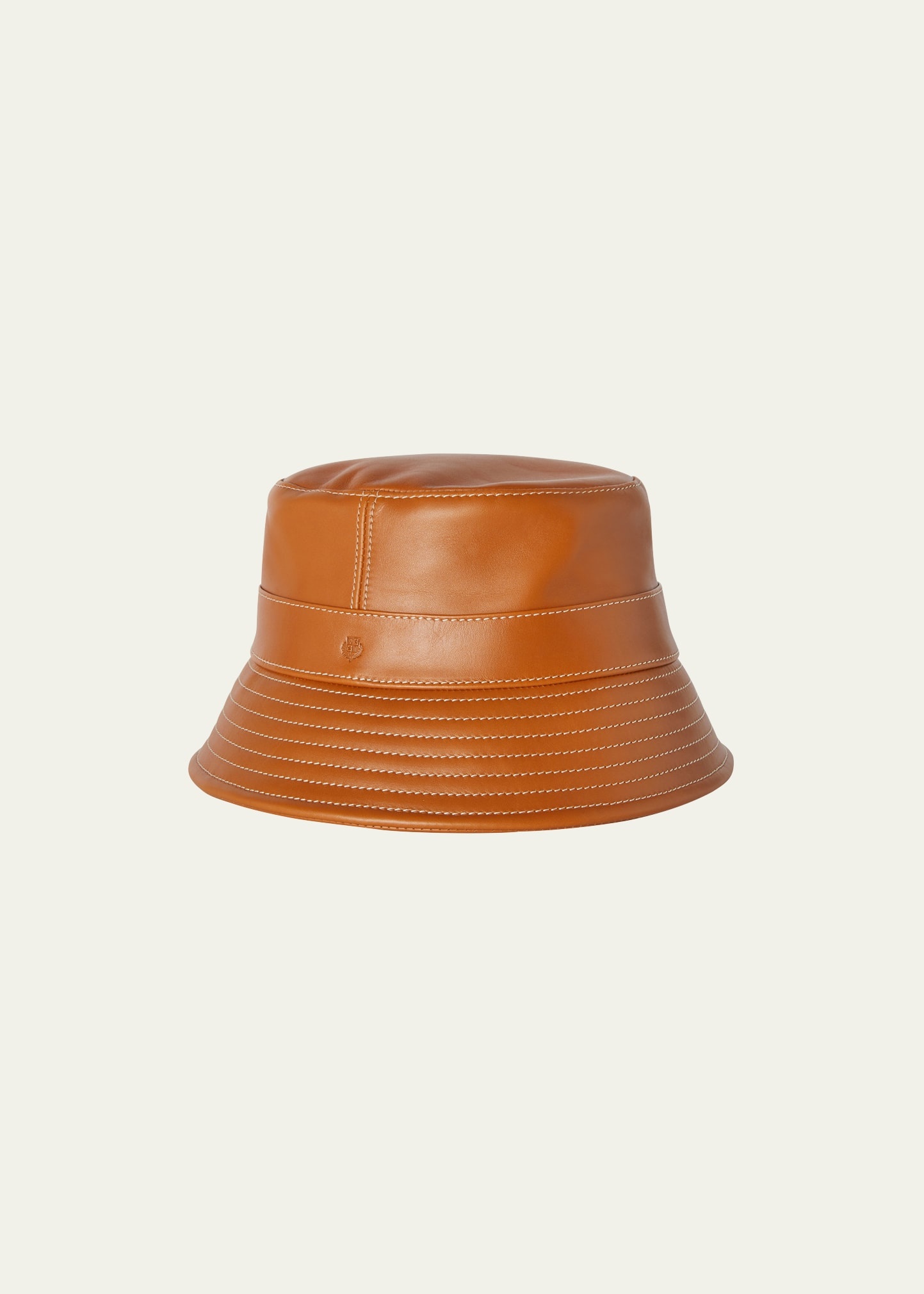 Mina Leather Bucket Hat - 1
