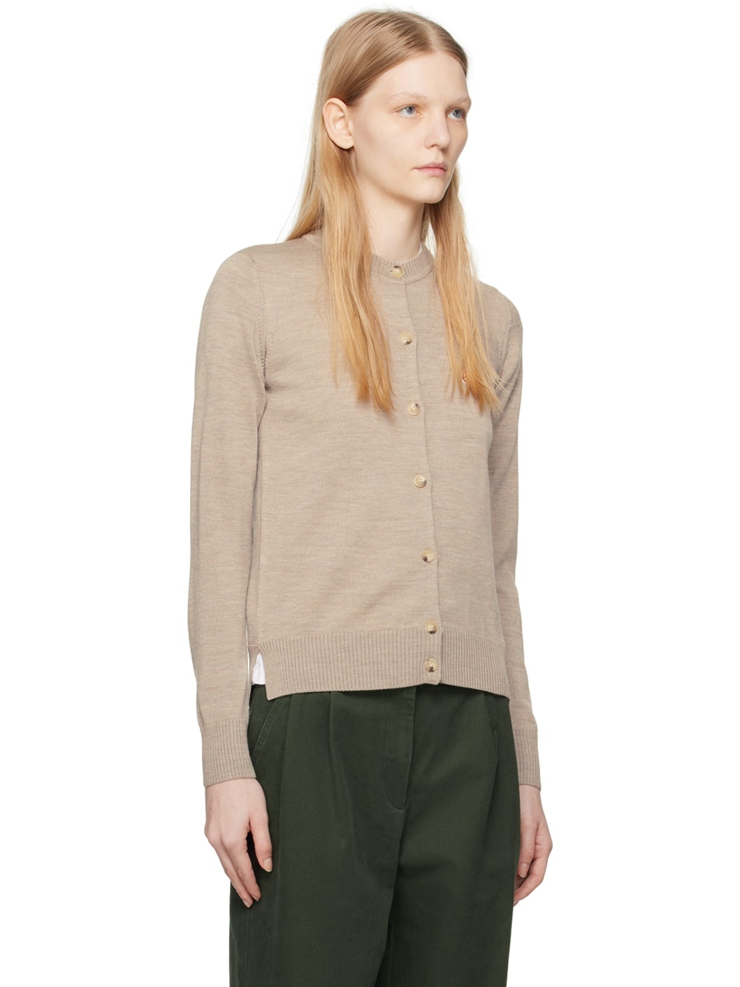 Beige Fox Head Cardigan - 2