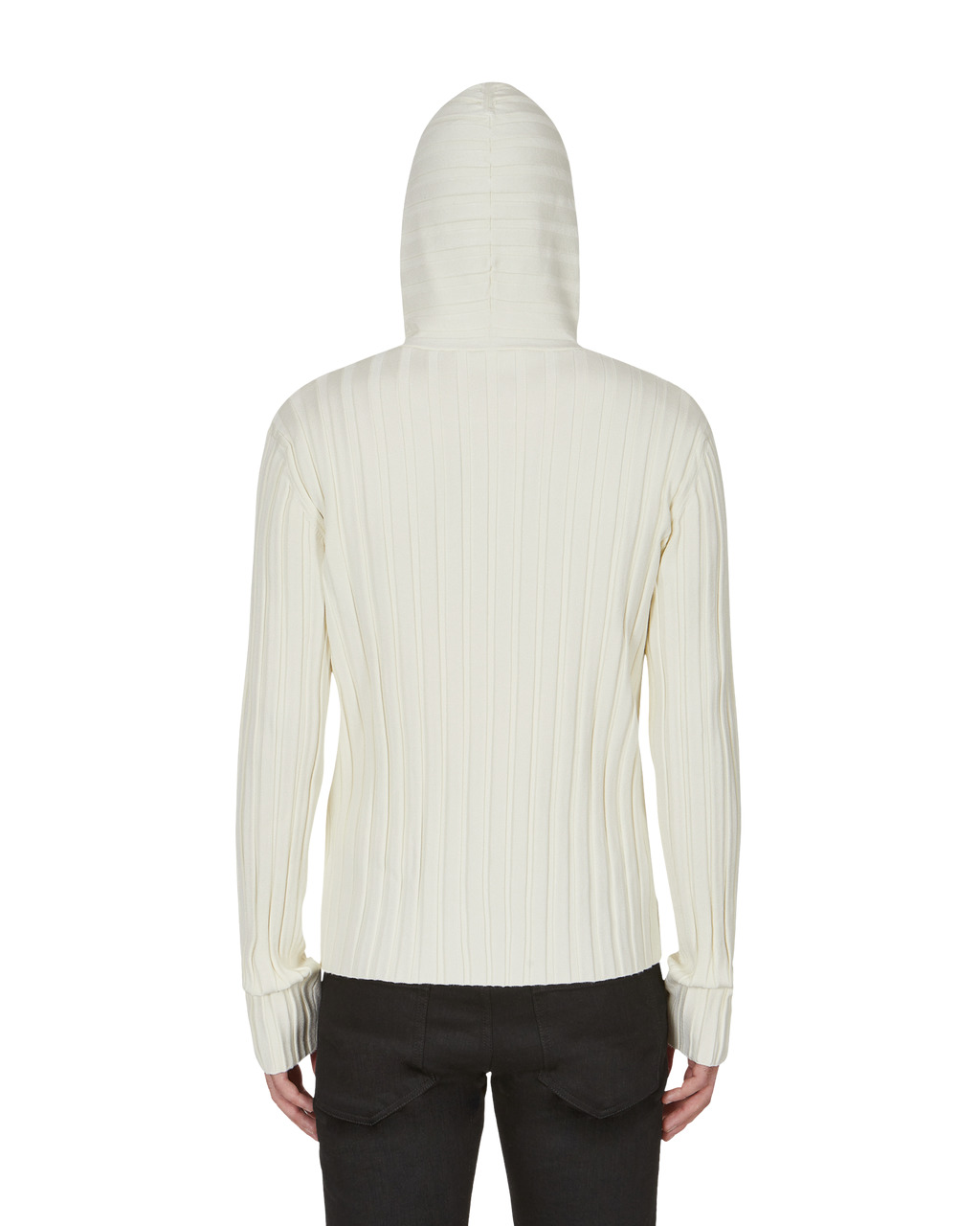 RIBBED KNIT HOODIE - 5