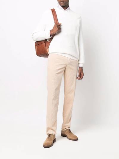 Brunello Cucinelli slim-cut chino trousers outlook