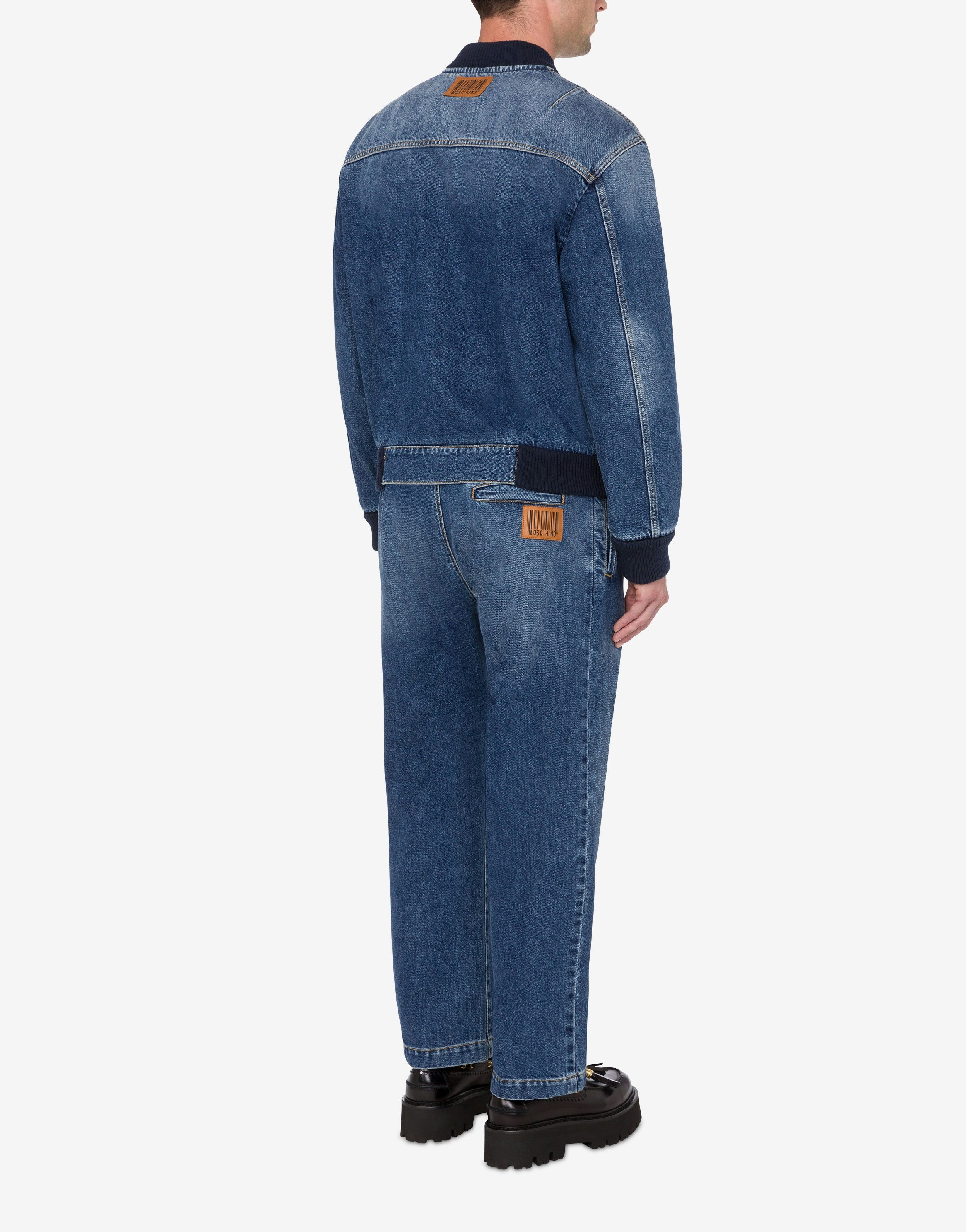 DENIM BOMBER JACKET BARCODE PATCH - 3