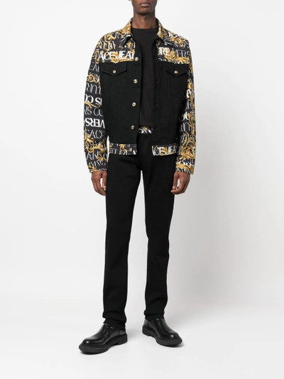 VERSACE JEANS COUTURE logo-print denim jacket outlook