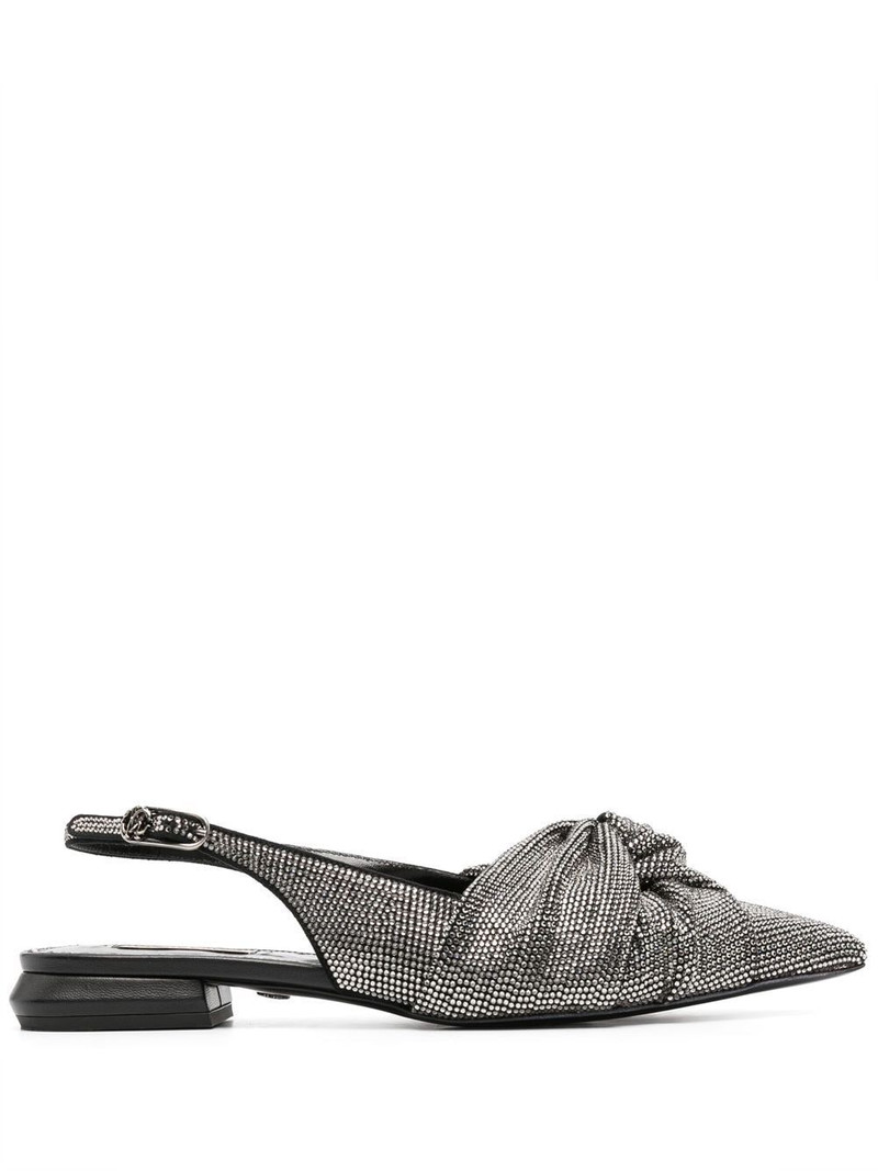 crystal-embellished slingback ballerinas 1