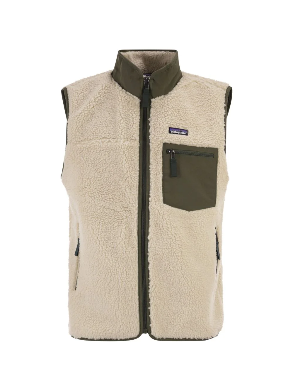 zip-up fleece-texture vest - 1