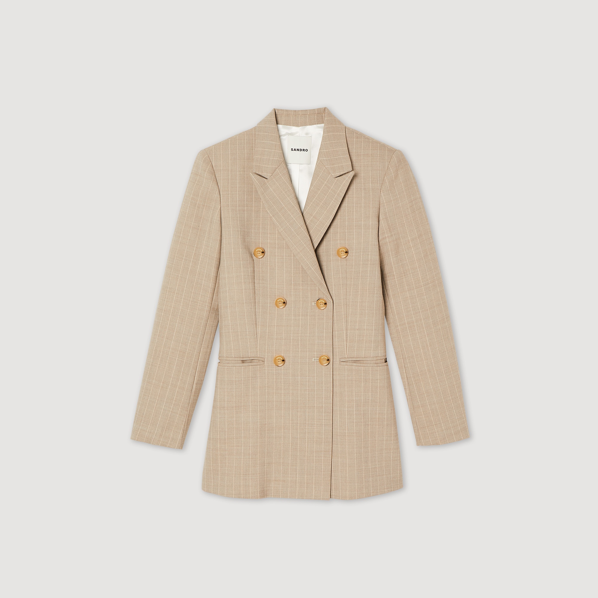 Tailored pinstripe jacket - 1