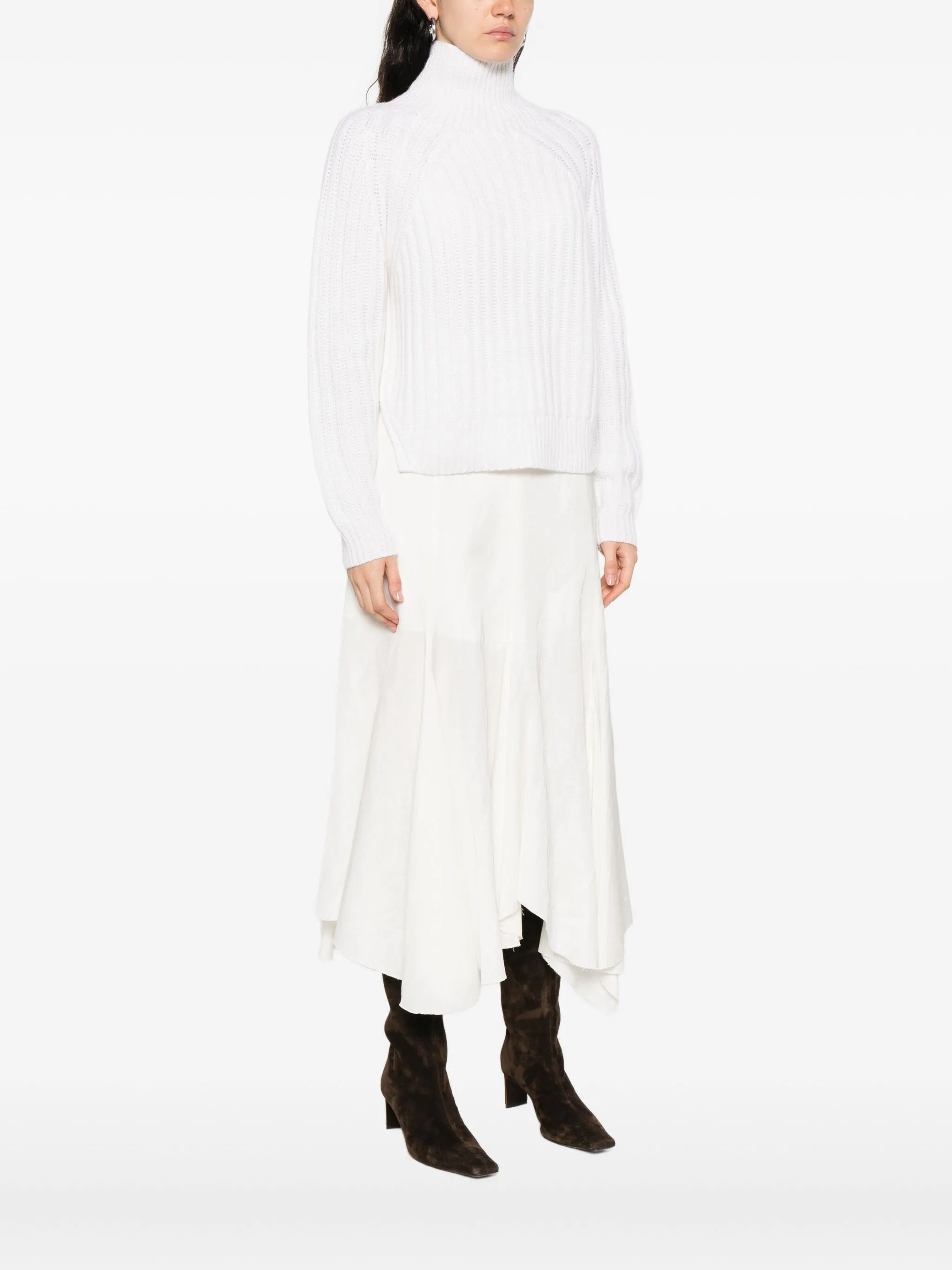 Allude Ribbed Turtleneck Sweater - 4