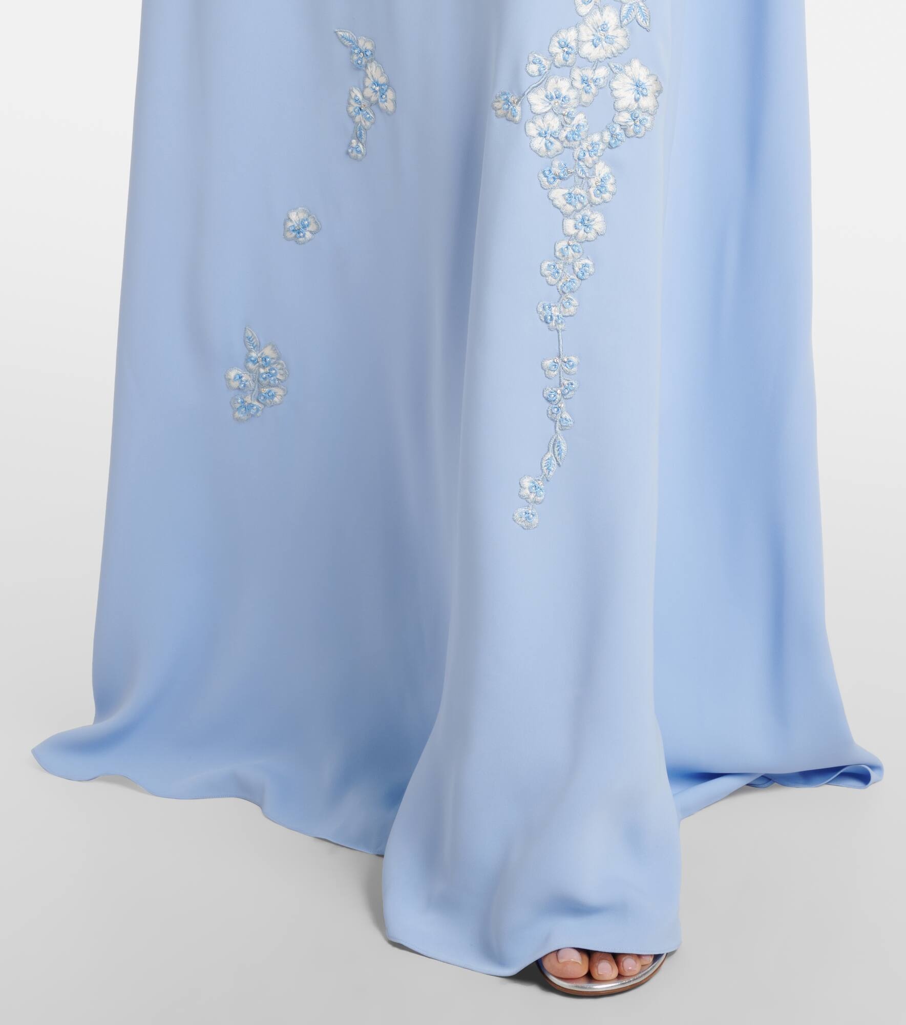 Embellished crêpe kaftan - 6