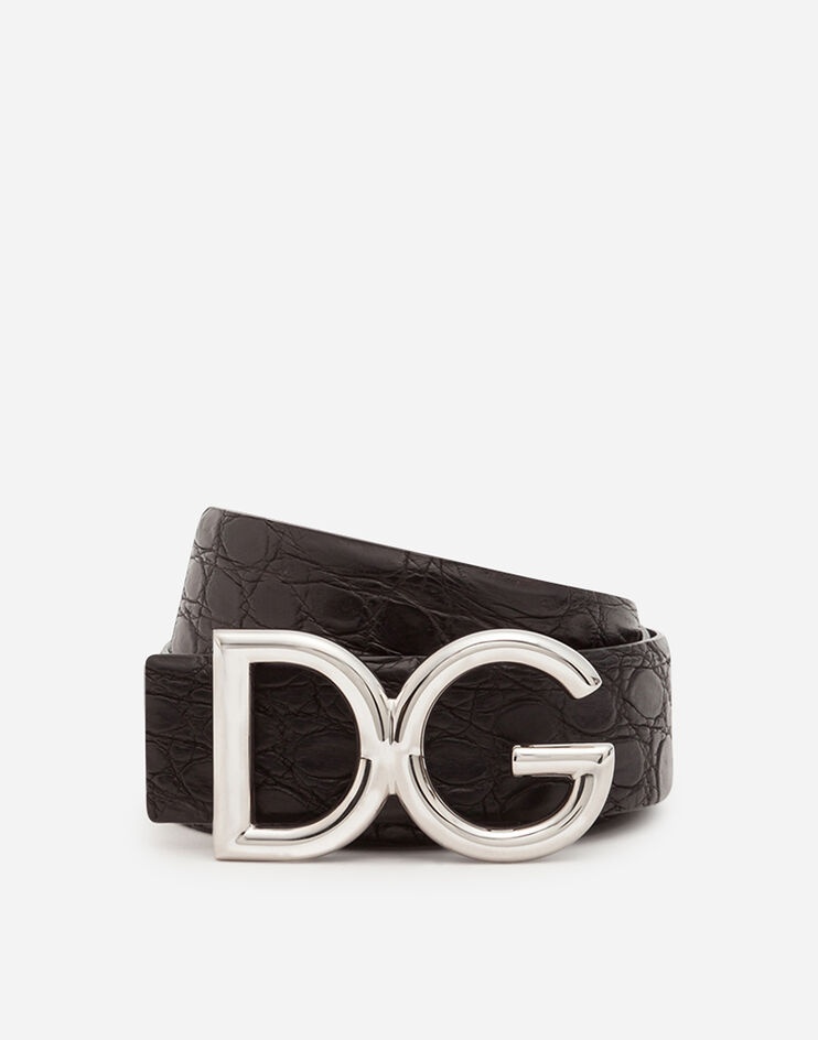 Crocodile belt with DG logo - 1