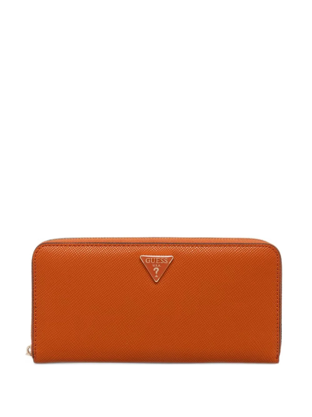logo-plaque saffiano-effect wallet - 1