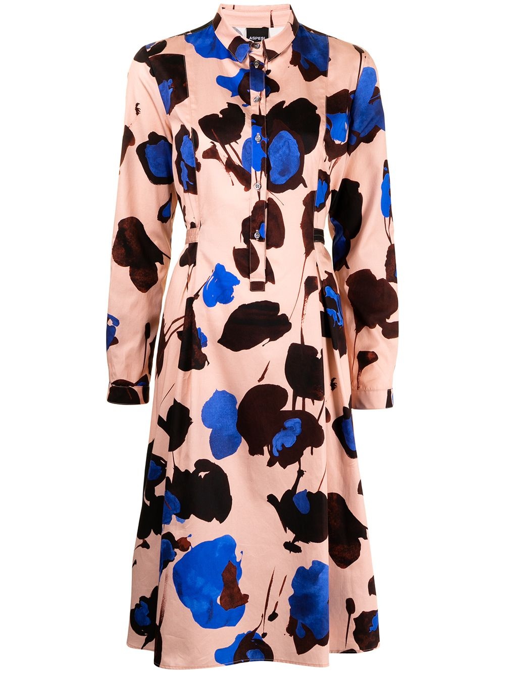 floral print shirt dress - 1