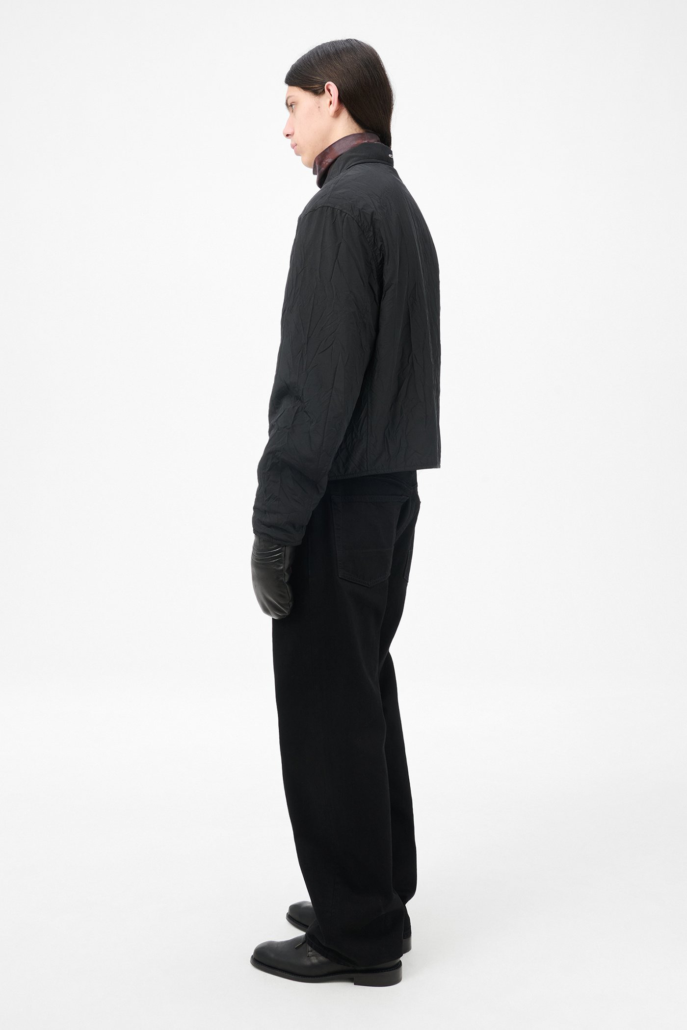 Slight Jacket Shining Black Crinkle Solaro - 4