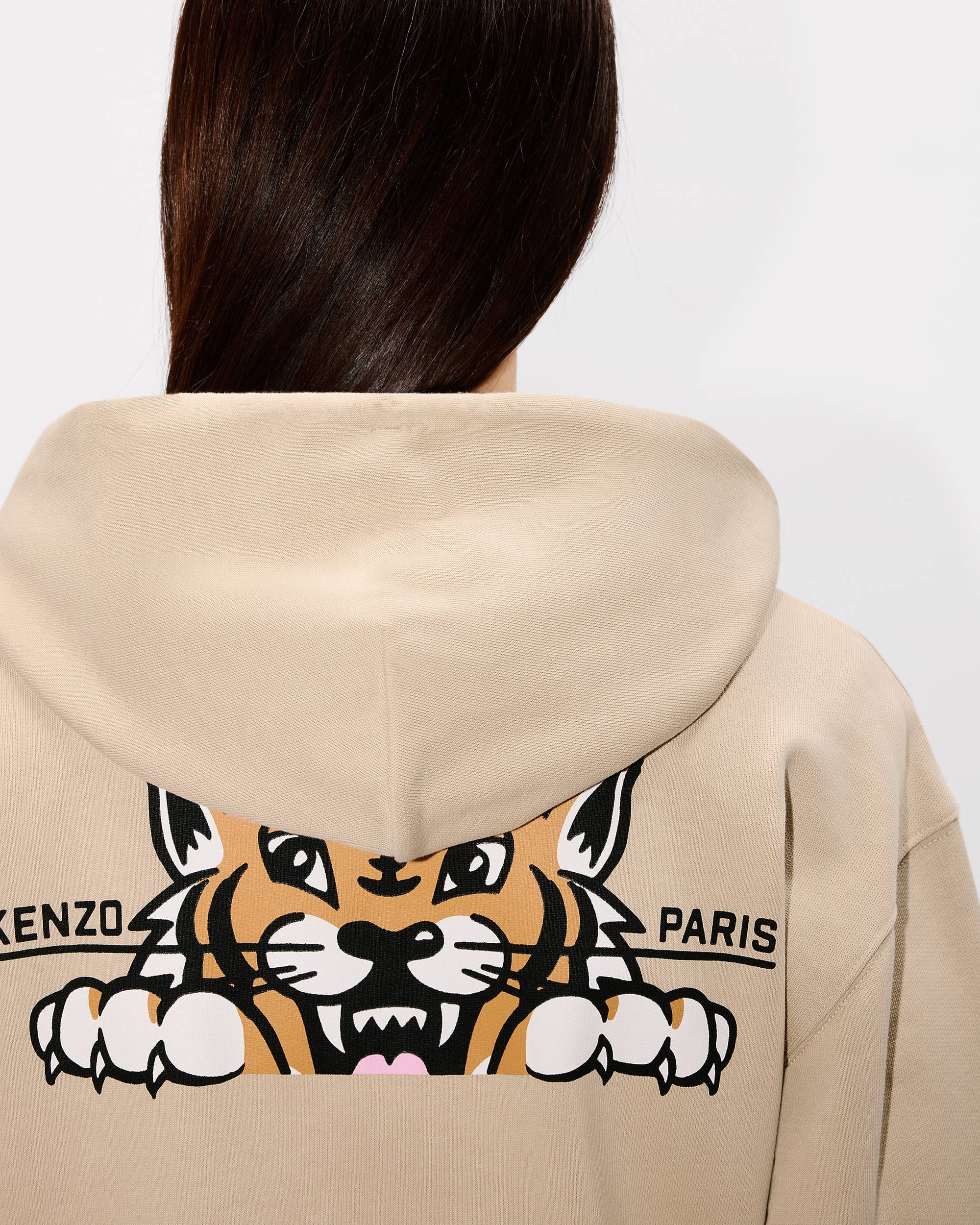 'KENZO Happy Tiger' zipped hoodie in cotton - 7