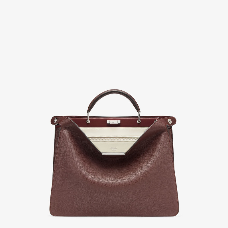 Dark red leather bag 1