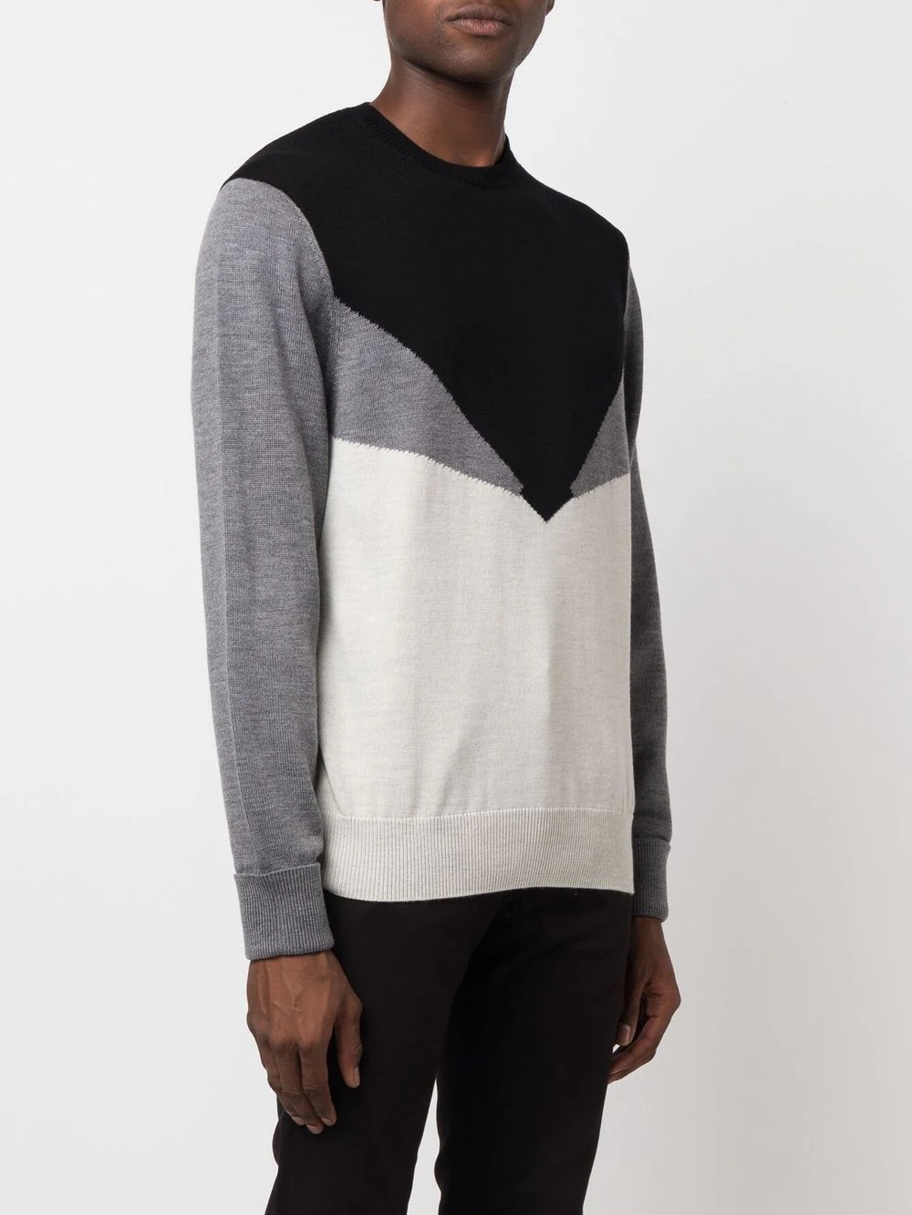 colour-block knitted jumper - 3