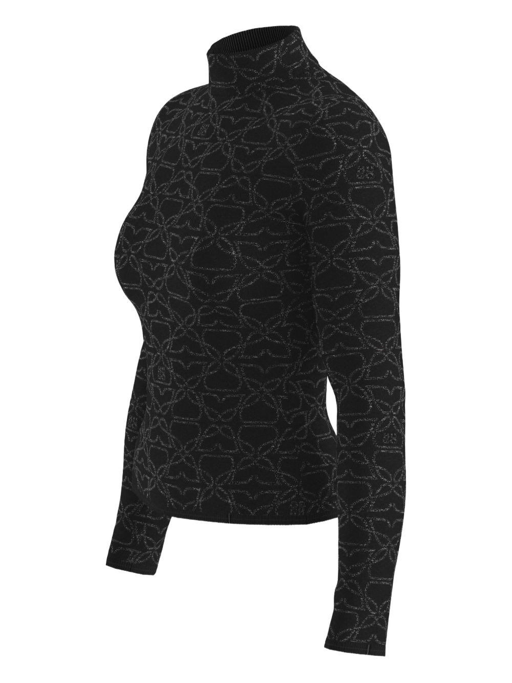floral-pattern turtleneck top - 3