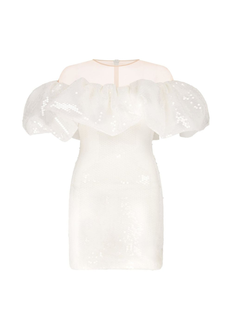 sequin-embellished ruffled dress 1