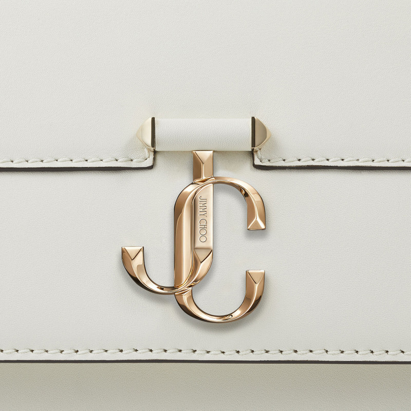 Varenne Shoulder
Latte Fine Shiny Calf Leather Shoulder Bag with Light Gold JC Emblem 6