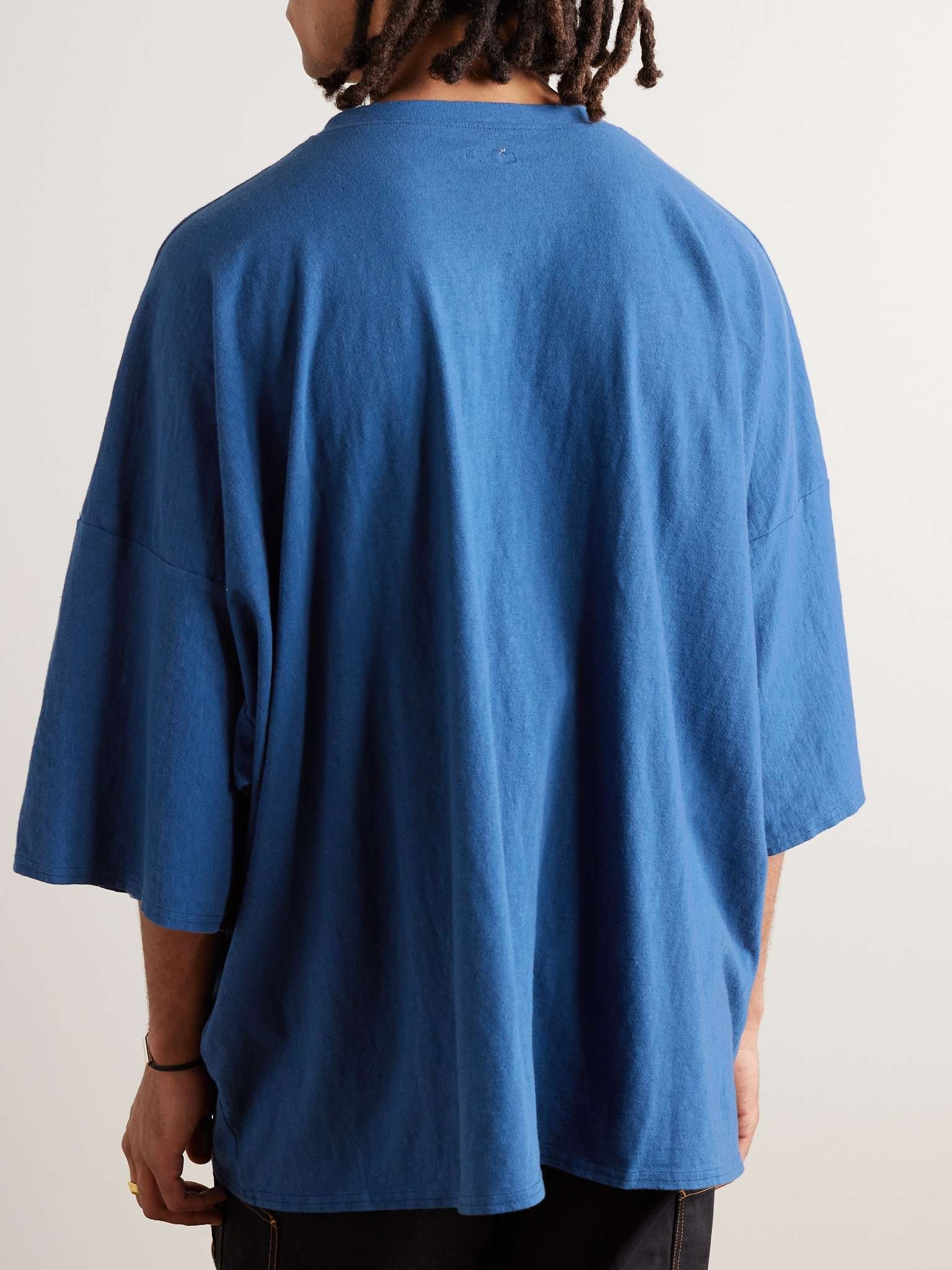 Denim Repair Oversized Printed Cotton-Jersey T-Shirt - 4