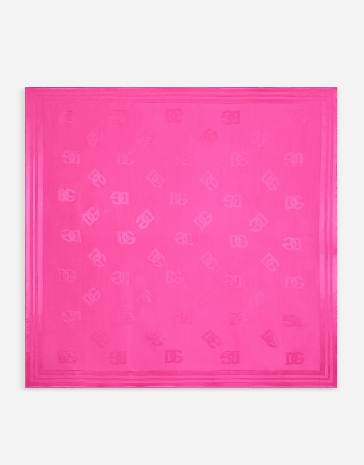 Twill jacquard scarf with DG logo (90 x 90) - 1