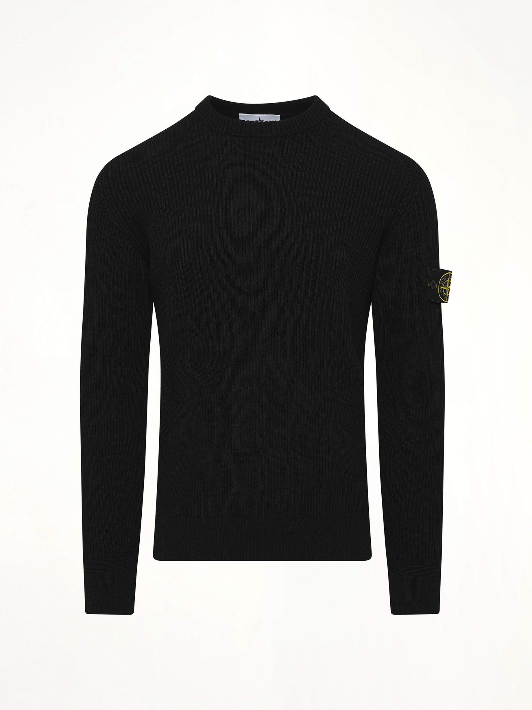 510005 Wool Crew Neck Sweater in Black - 2