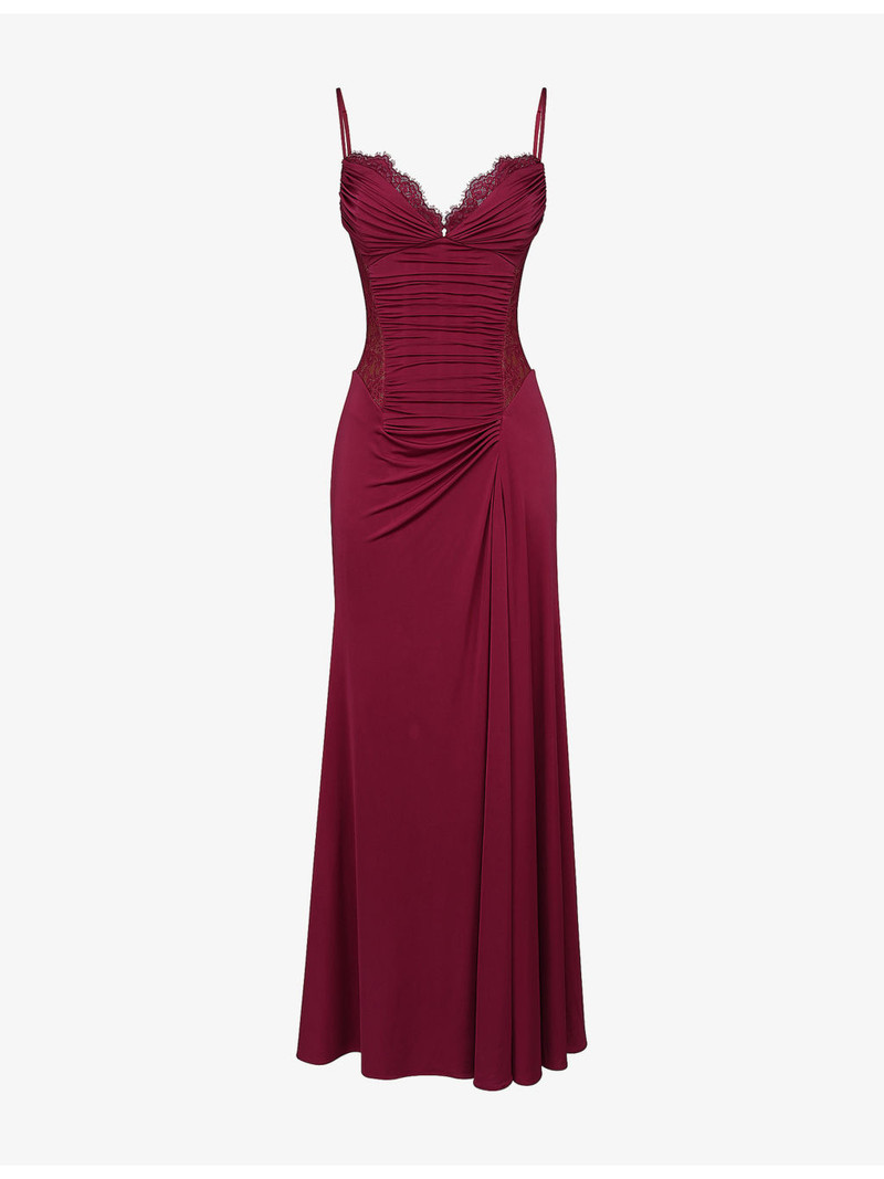 Sabrine Lace-Trim Stretch-Jersey Maxi Dress 1