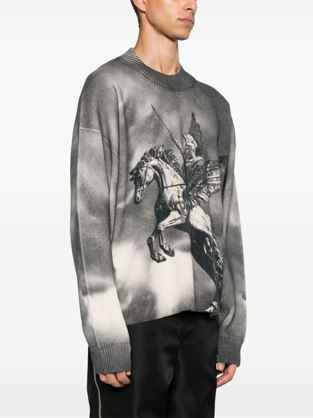 mascot knit sweater - 3