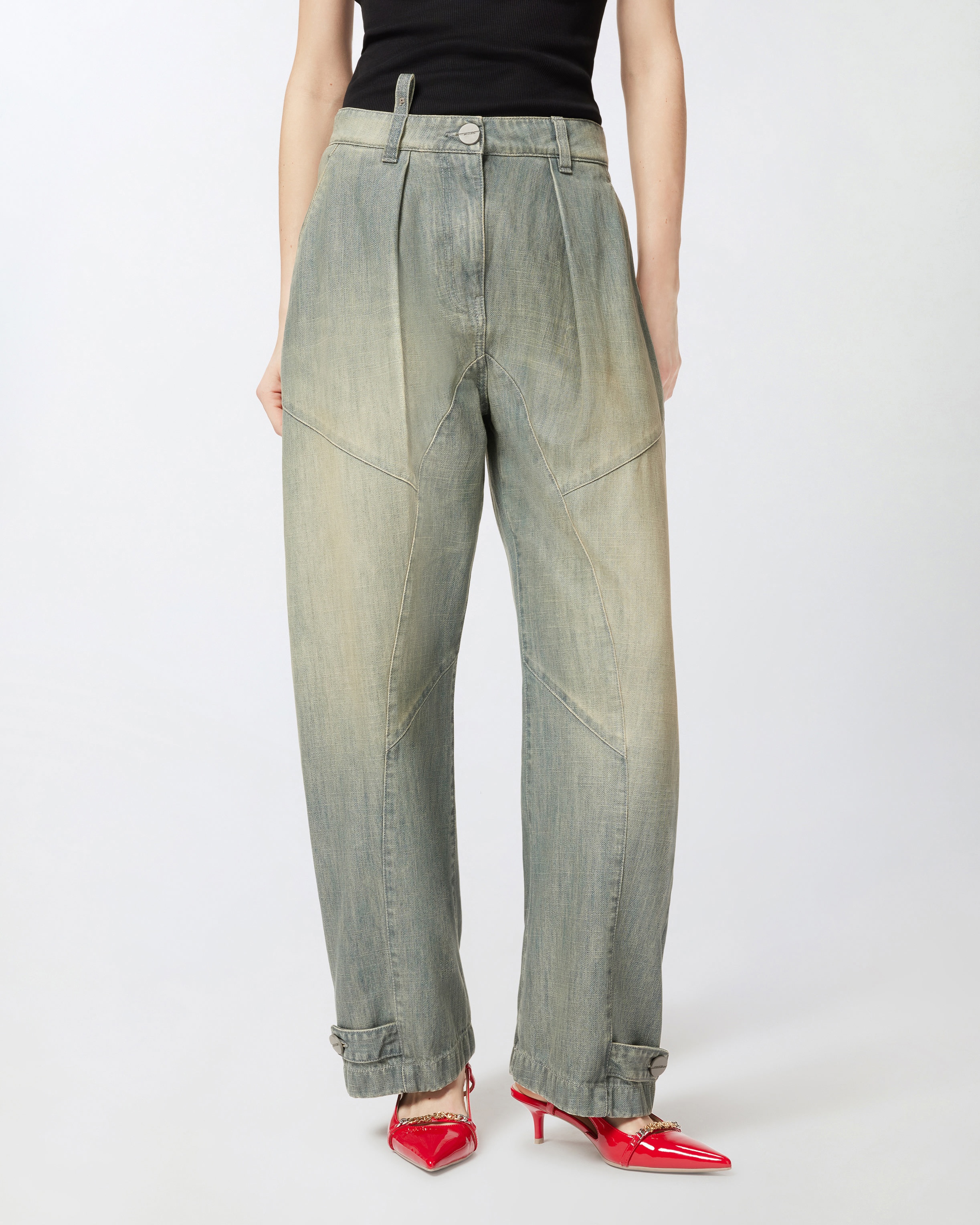 VINTAGE DENIM P-PANTS JEANS WITH BALLOON LEG - 3