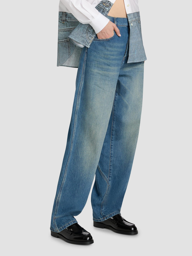 Women's Relaxed Mid-Rise Jeans - Blue 4
