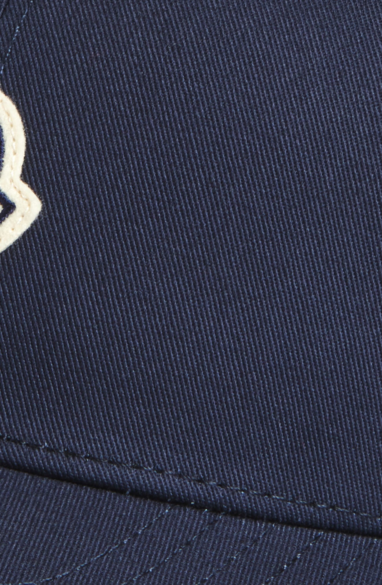 Moncler Logo Patch Adjustable Baseball Cap in Navy Blue at Nordstrom - 3