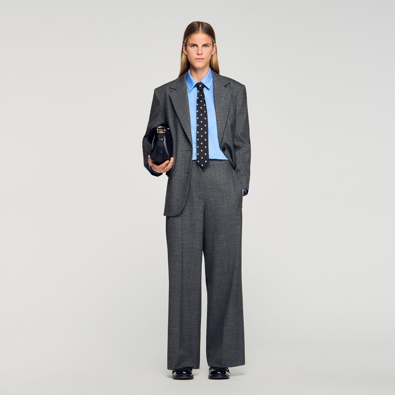 Sandro STRAIGHT AND WIDE TROUSERS outlook