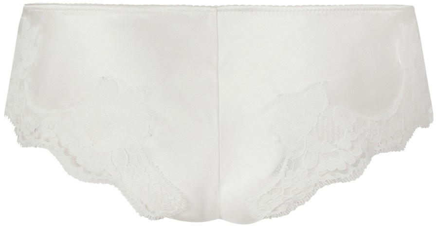 Satin briefs with lace detailing - 2