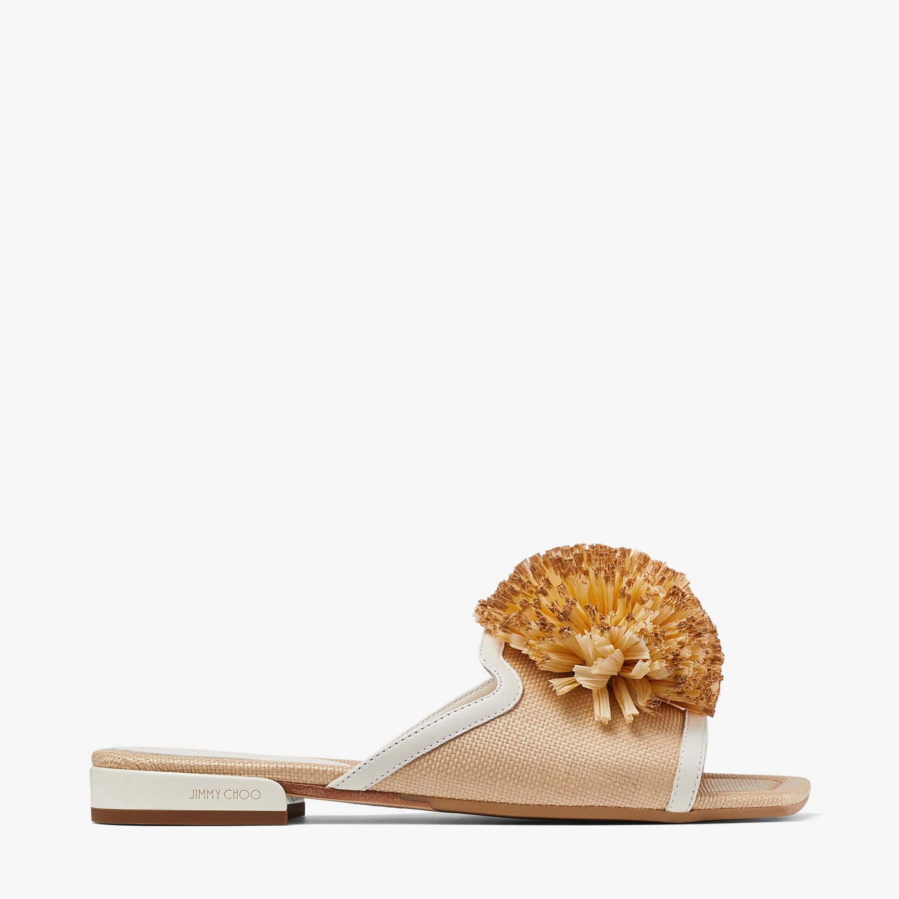 Nako Flat
Natural/Latte Raffia Pom Pom Flats - 1