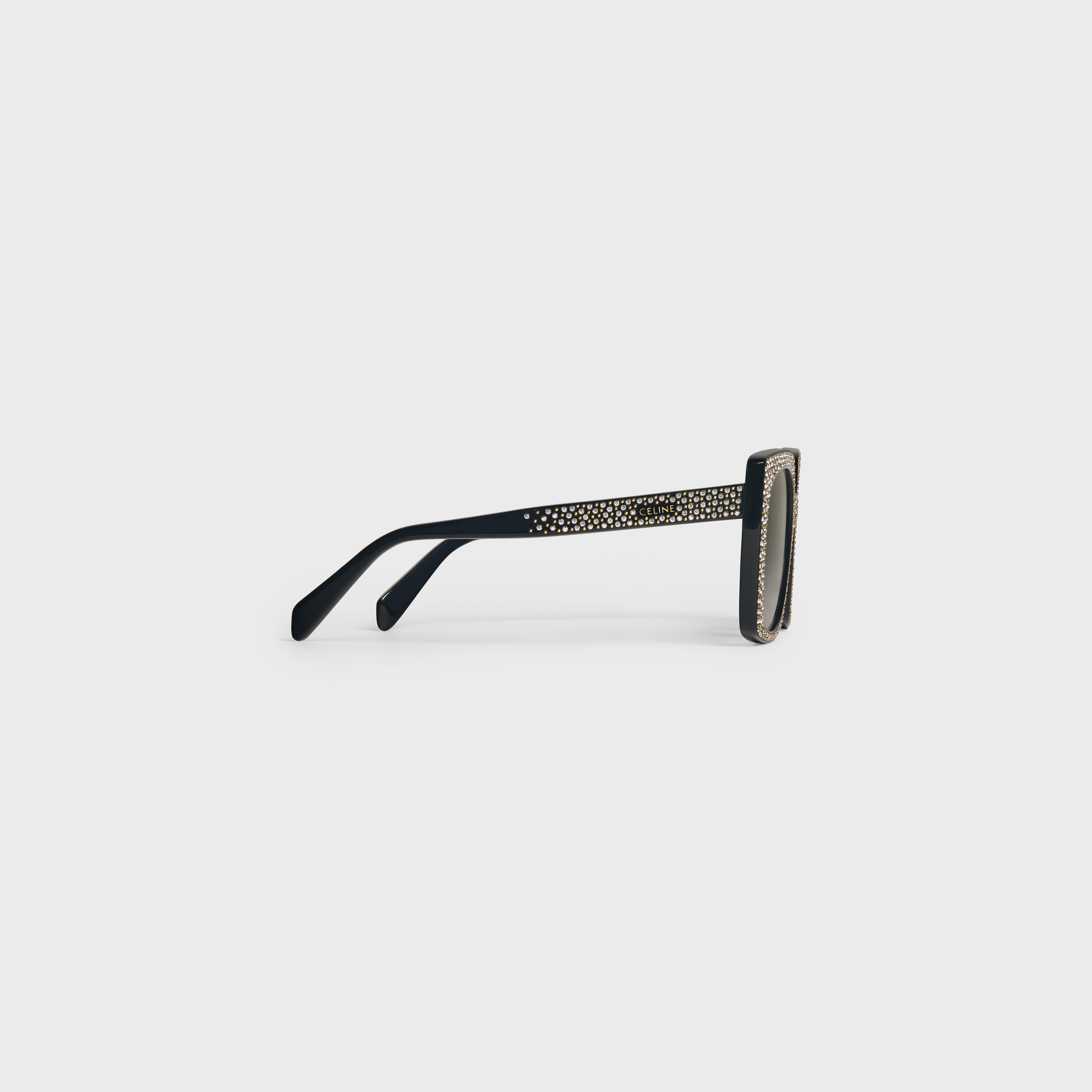 Square S218 sunglasses in Acetate with Crystals - 3