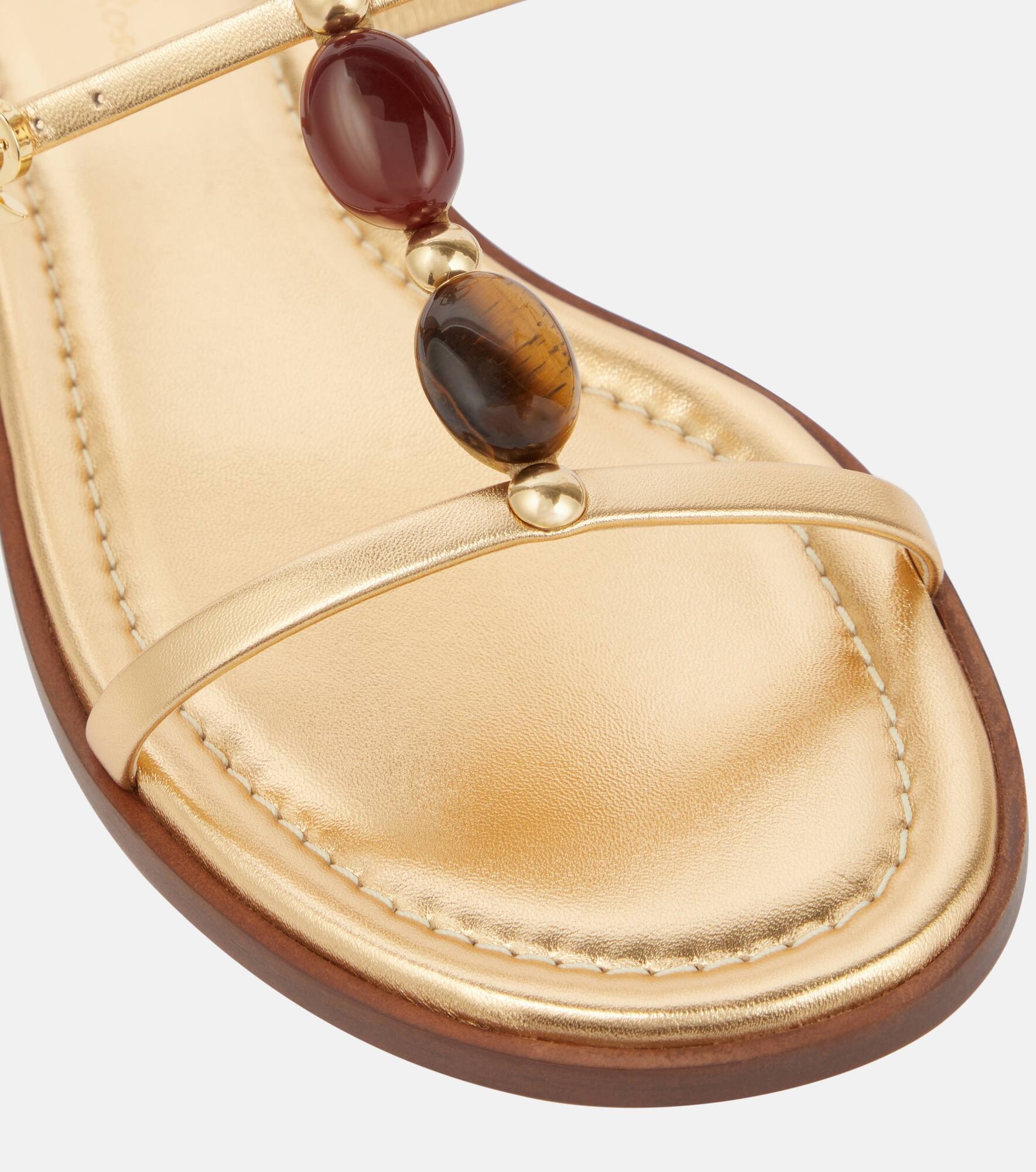 Shanti embellished leather sandals - 6