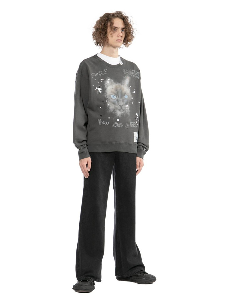 Maison MIHARAYASUHIRO cat-print sweatshirt outlook